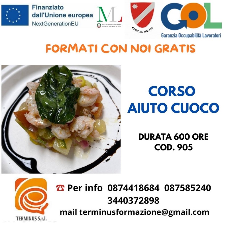 Corso Aiuto Cuoco - Gol Molise CUP D34D26002600006 - FAD